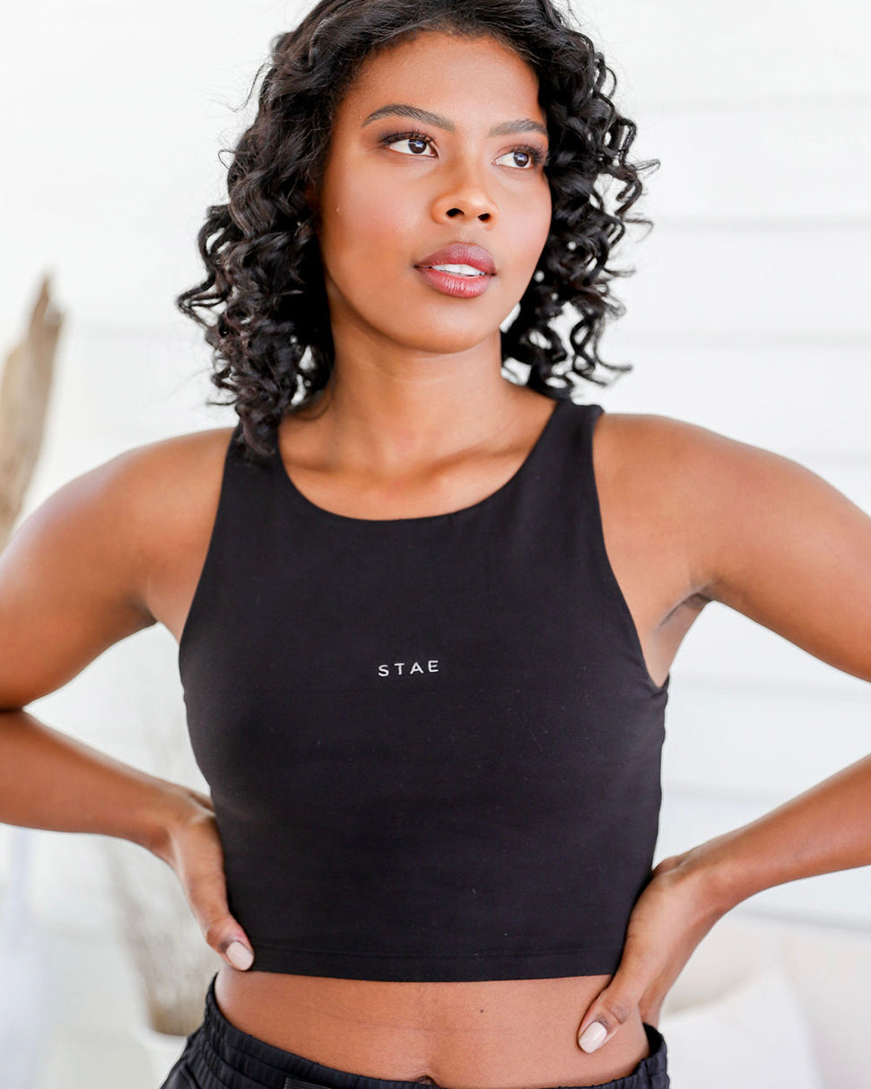 KINDNESS CROP - BLACK