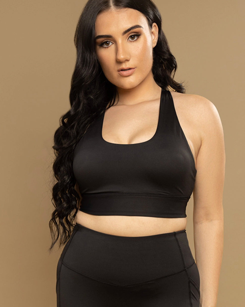 STAE LONGLINE SPORTS BRA - BLACK