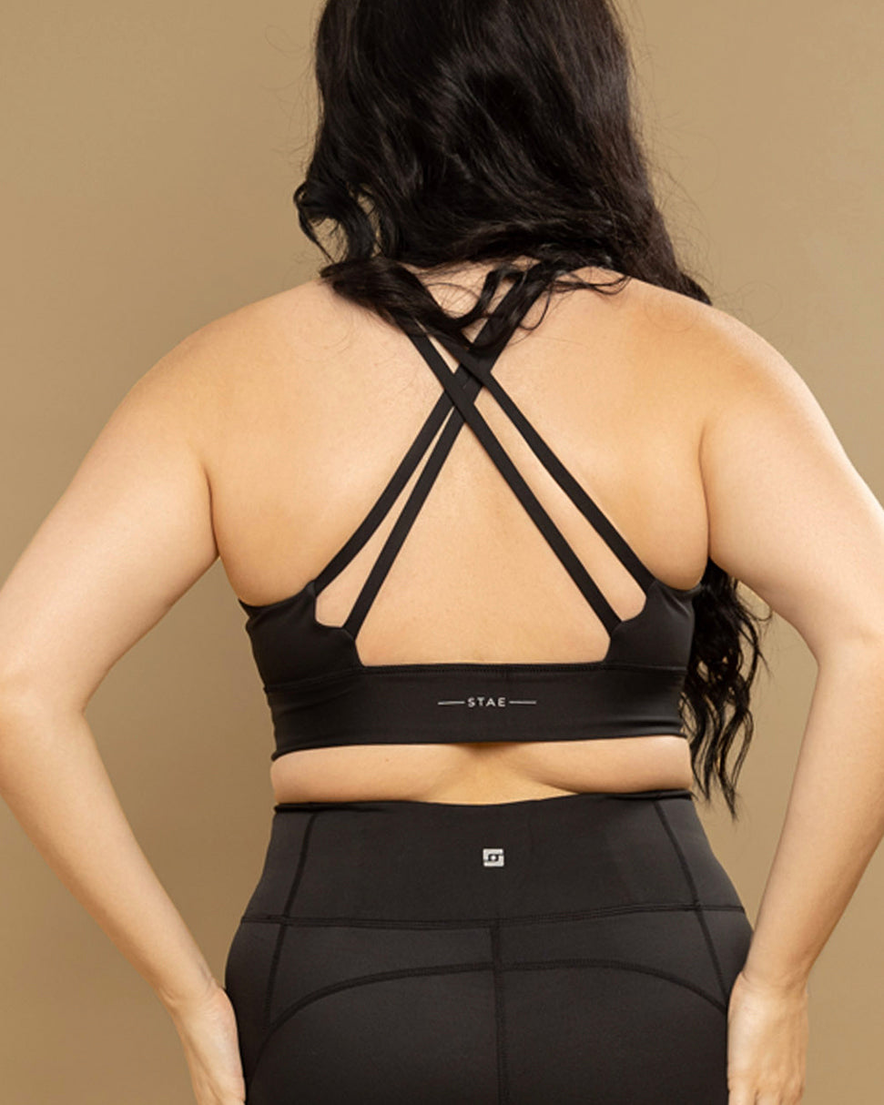 STAE LONGLINE SPORTS BRA - BLACK