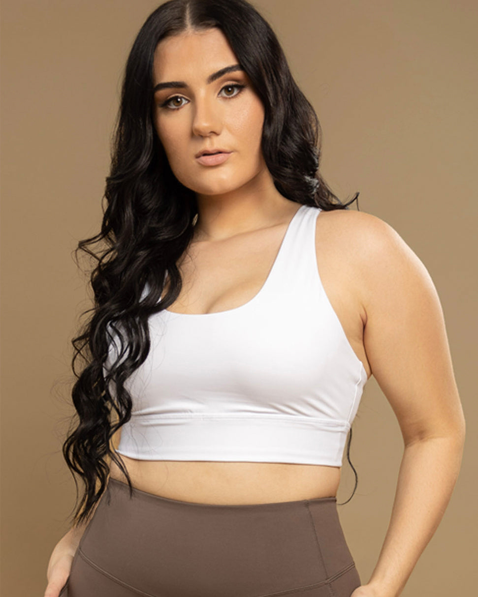 STAE LONGLINE SPORTS BRA - WHITE